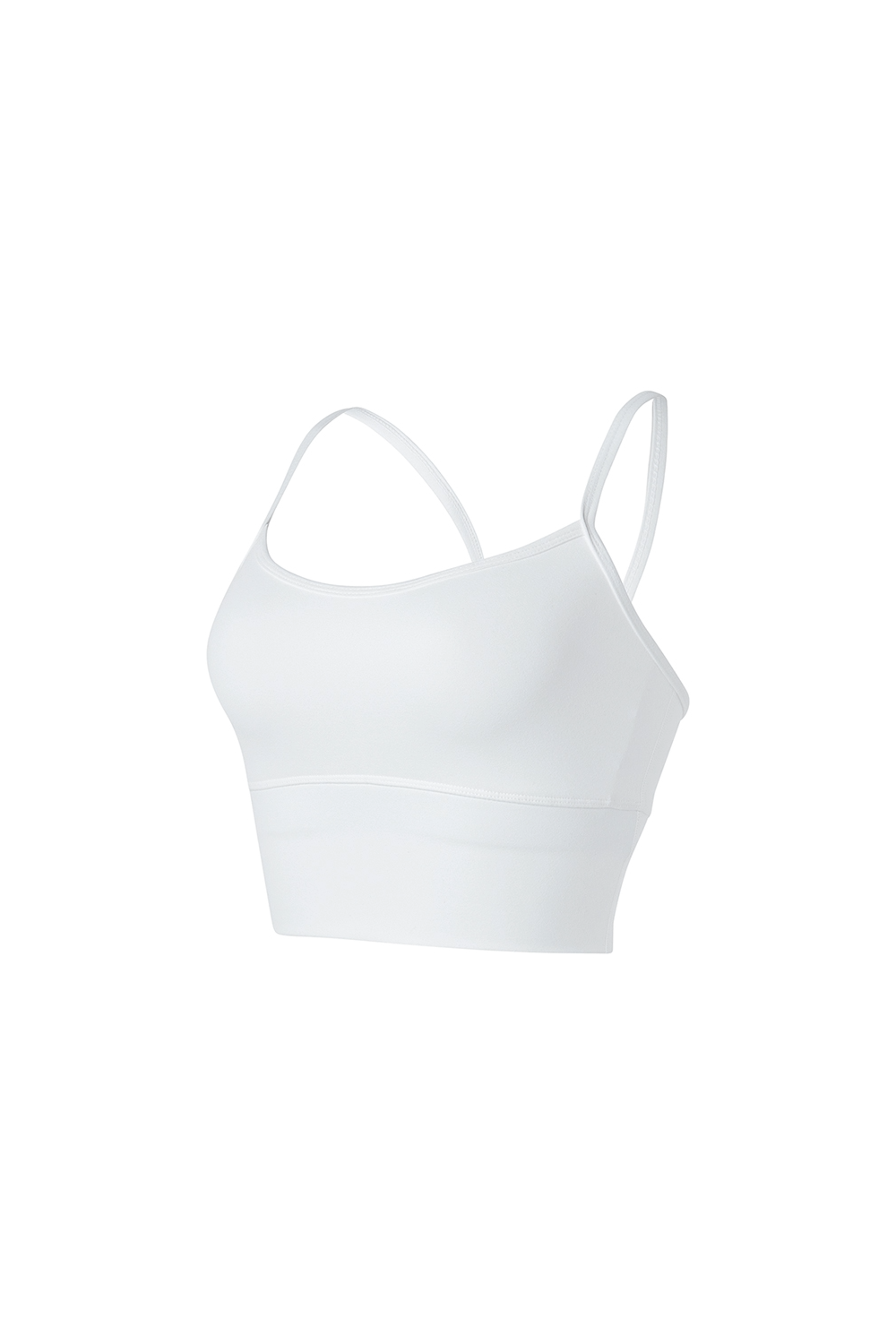 Bílý x-strap bra top na jógu